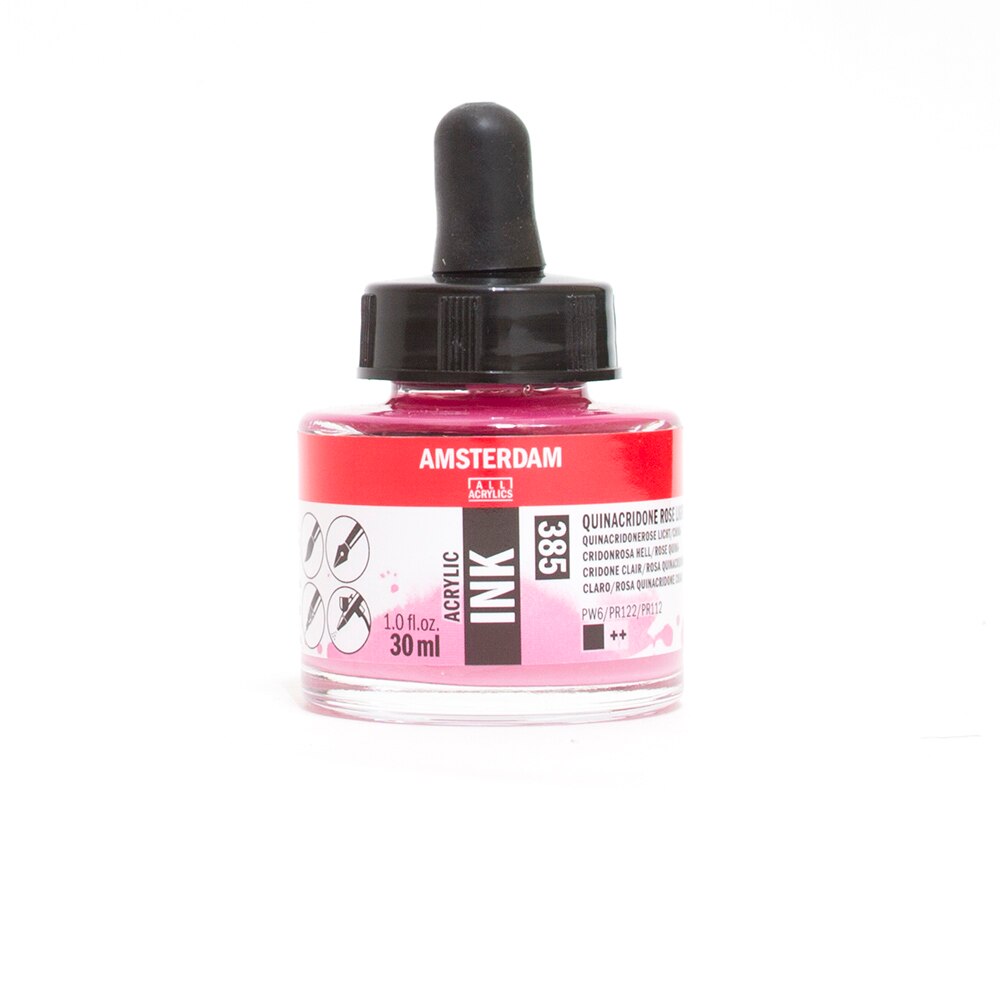 Amsterdam, Ink, Acrylic, Art & School, Acrylic, 30ml, 266260, Quinacridone Rose Light